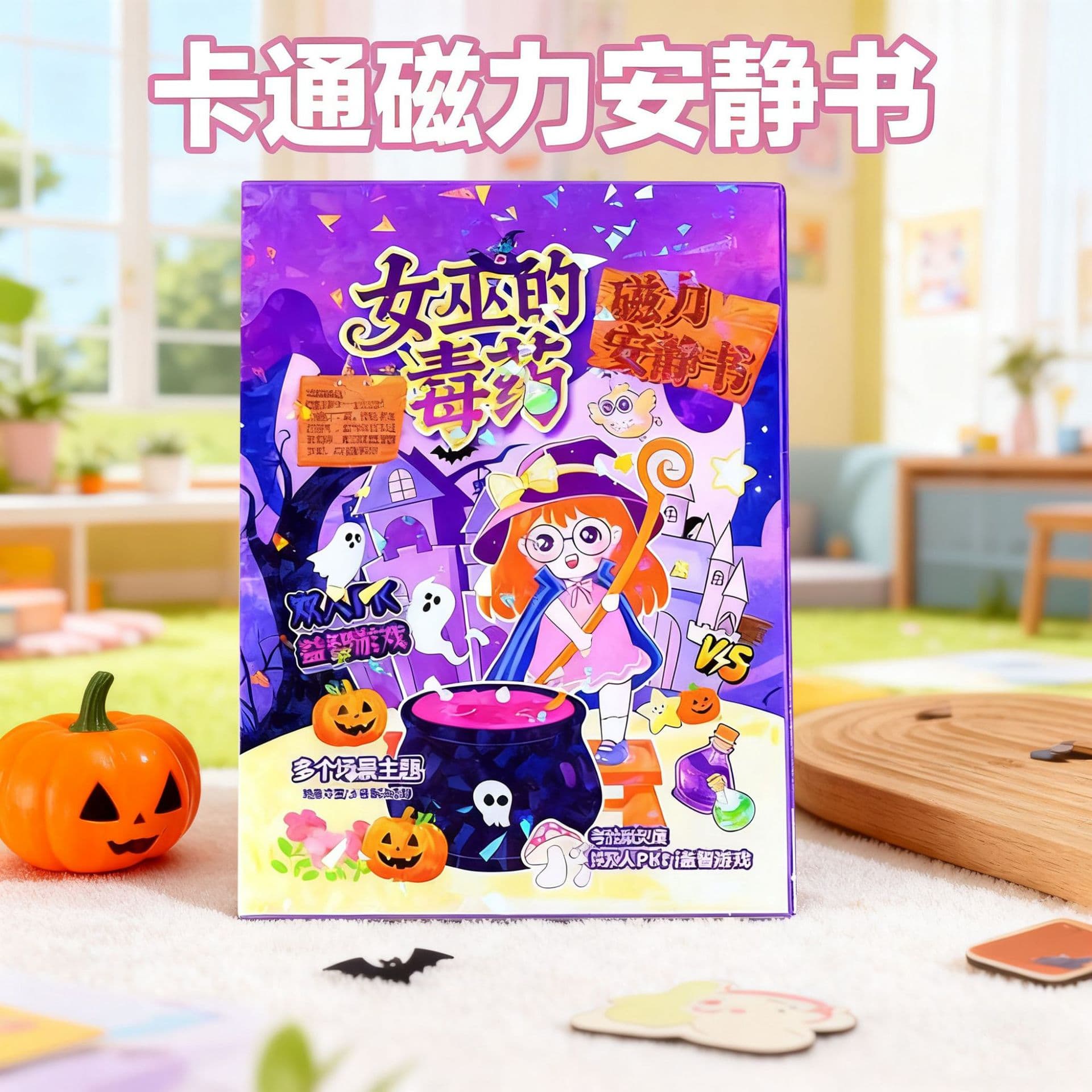 New Cartoon Magnetic Quiet Book Magnetic Sticker Magnetic No-Cut Handmade DIY Educational Toy Kindergarten Gift