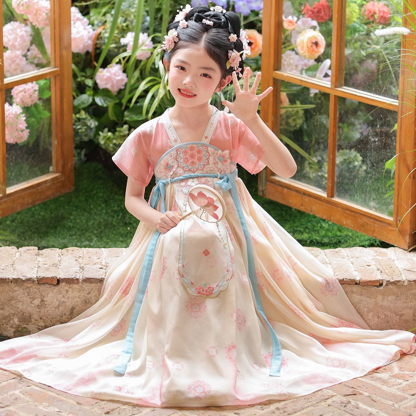 Girls Hanfu ancient style super fairy Chinese style skirt new children's dress summer girl ancient costume national style suit