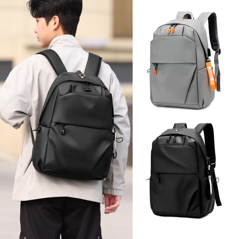 Pimo Men's Casual Backpack Women's Lightweight 15.6-inch USB Headphone Jack Business Commuter Backpack