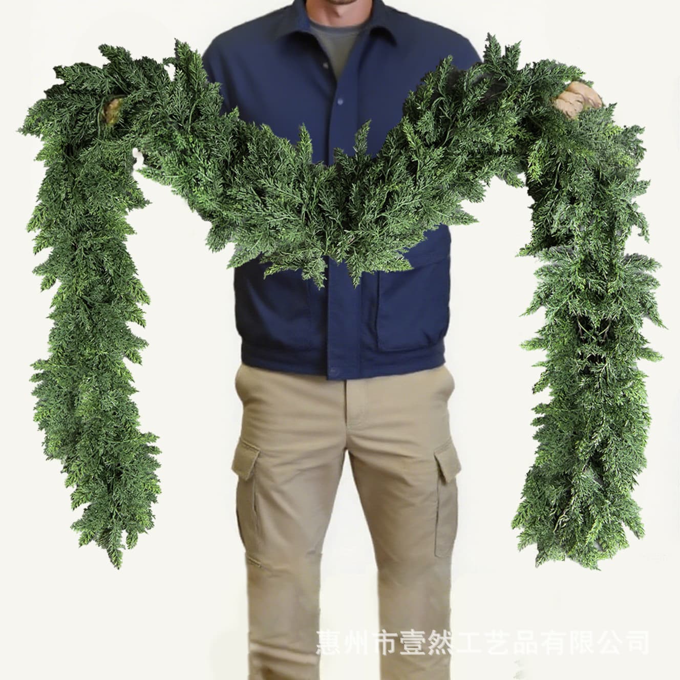 Cross-border Hot Selling Soft Touch Faux Pine Vine Home Living Room Decor Christmas Tabletop Arrangement Vine