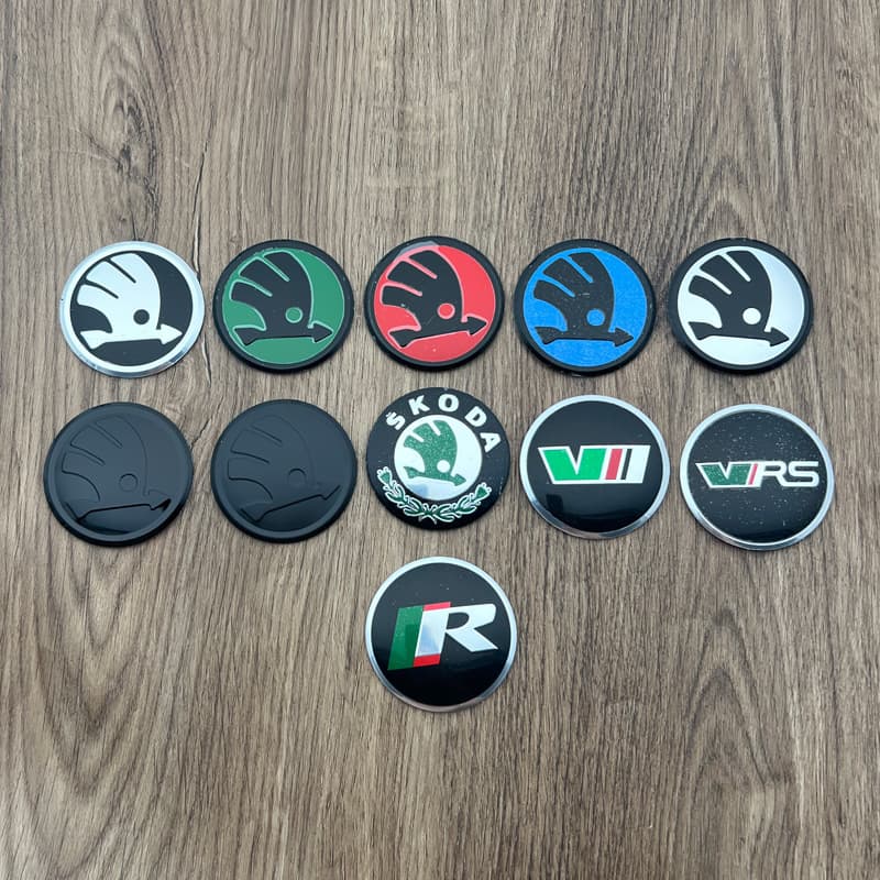 Skoda Wheel Hub Sticker Octavia Fabia Rapid Superb Rapid Spaceback Modified VRS Tire Center Cover Sticker 56.5mm