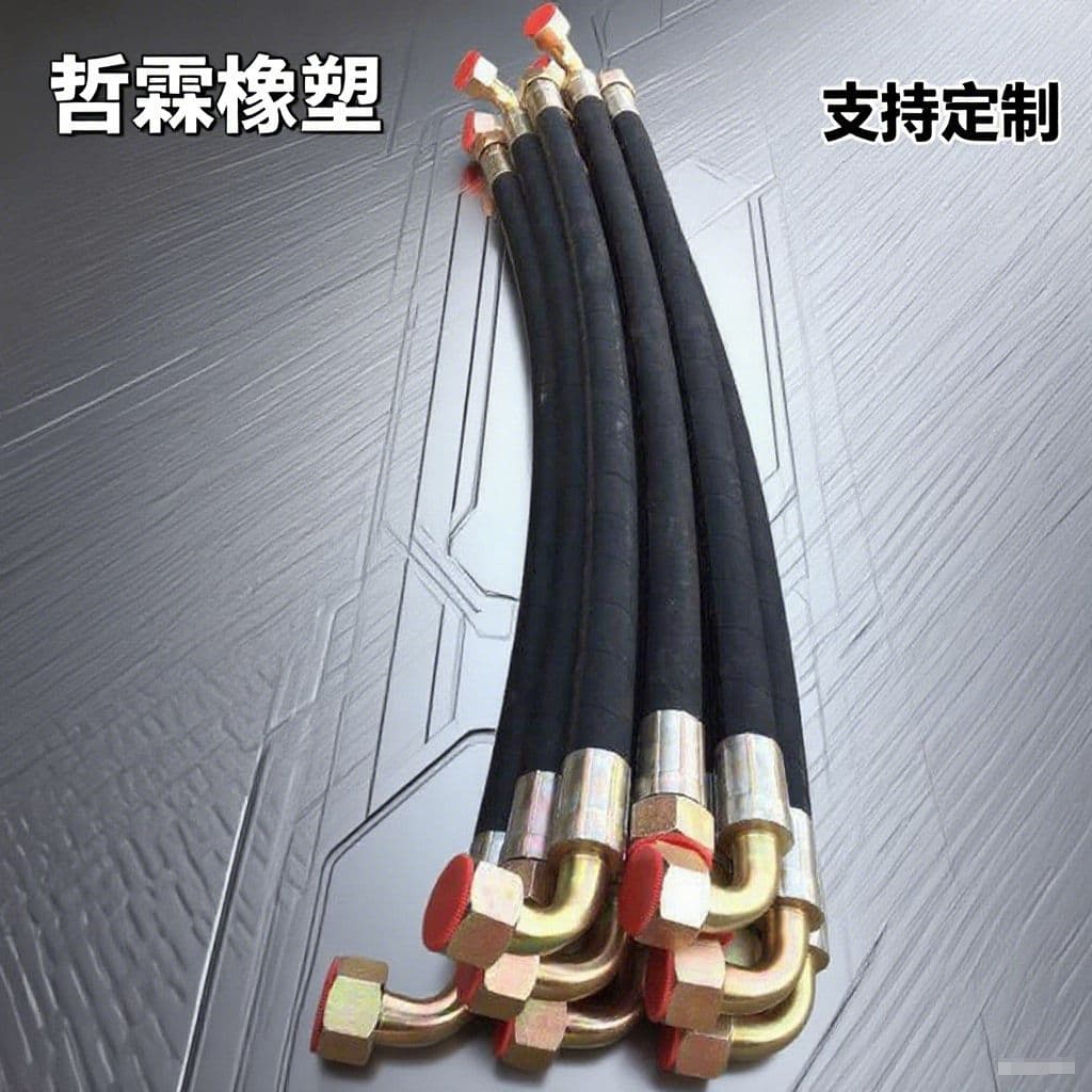 High and Low Pressure Rubber Hose Assembly for Mining Engineering Machinery Hydraulic Oil Hose Assembly Coal Mining Machine Mining Hydraulic Rubber Hose Processing