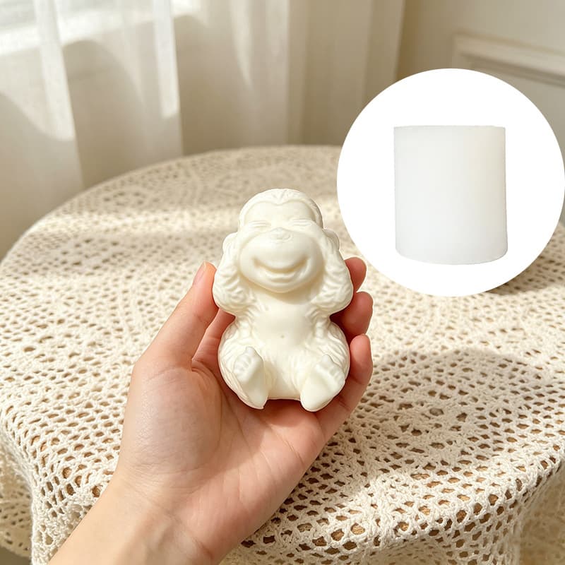 See No Evil Monkey Scented Candle Silicone Mold DIY Monkey Gypsum Epoxy Resin Home Decoration Handmade Soap Resin Mold