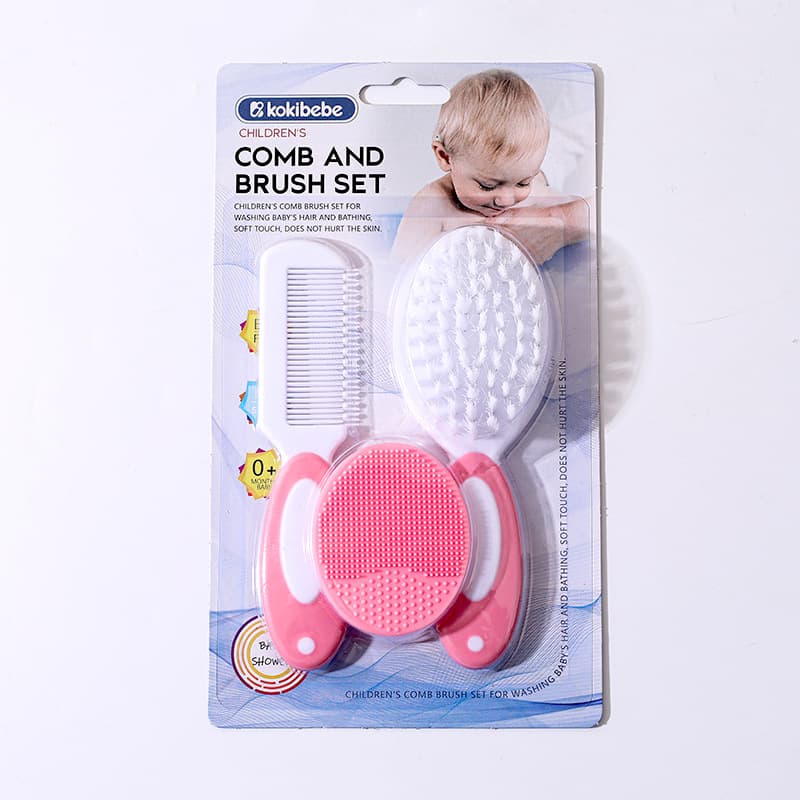 Baby Brush and Comb Set - Bath, Hair, Toothbrush Kit - Baby Care Essentials for Moms