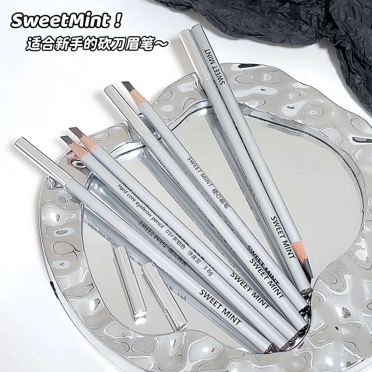 Sweet Mint Hard Core Eyebrow Pencil Smooth Gliding Clear Definition Beginner Friendly Long Lasting Chisel Eyebrow Pencil