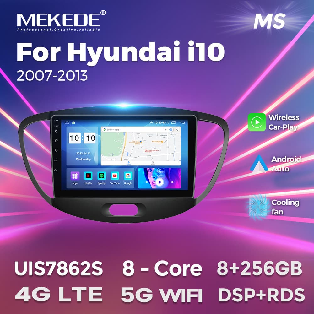Compatible with Modern HYUNDAI i10 07-13 Android Large Screen Central Control Navigation Radio 8+256G