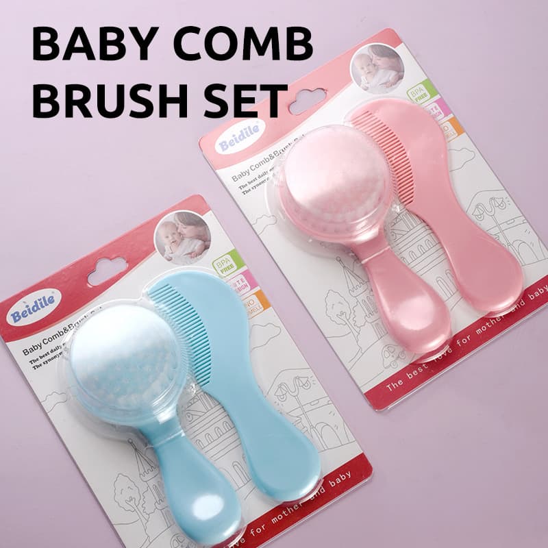 Cross-Border Hot Selling Baby Comb and Brush Care Set, Baby Hair Comb, Fixed Care Hairbrush, Round Tooth Hair Care Comb Set