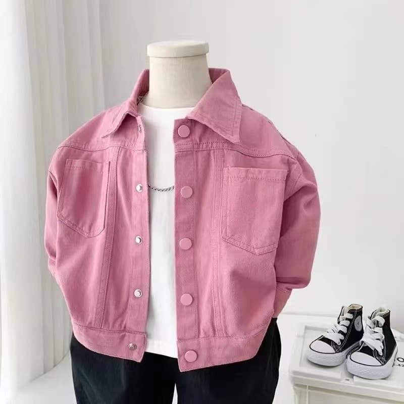 Boys' Pink Jacket, Autumn 2025 New Style, Stylish Cotton Jacket for Toddlers, Trendy and Cool