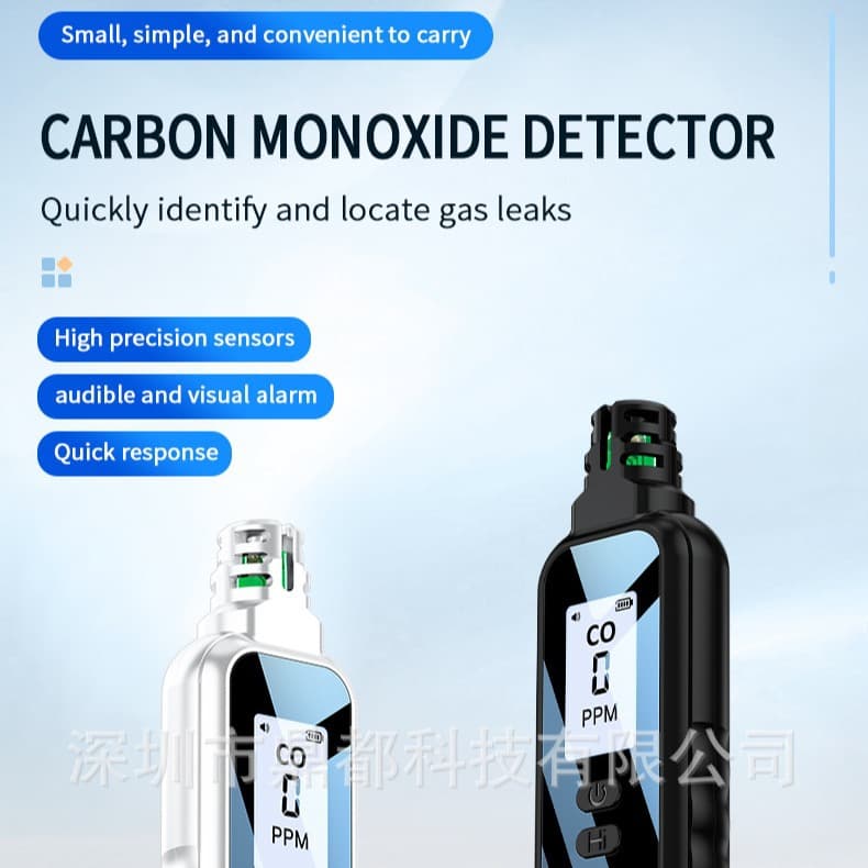 Cross-border Factory Direct Handheld Carbon Monoxide Detector for Outdoor Camping and Home Use