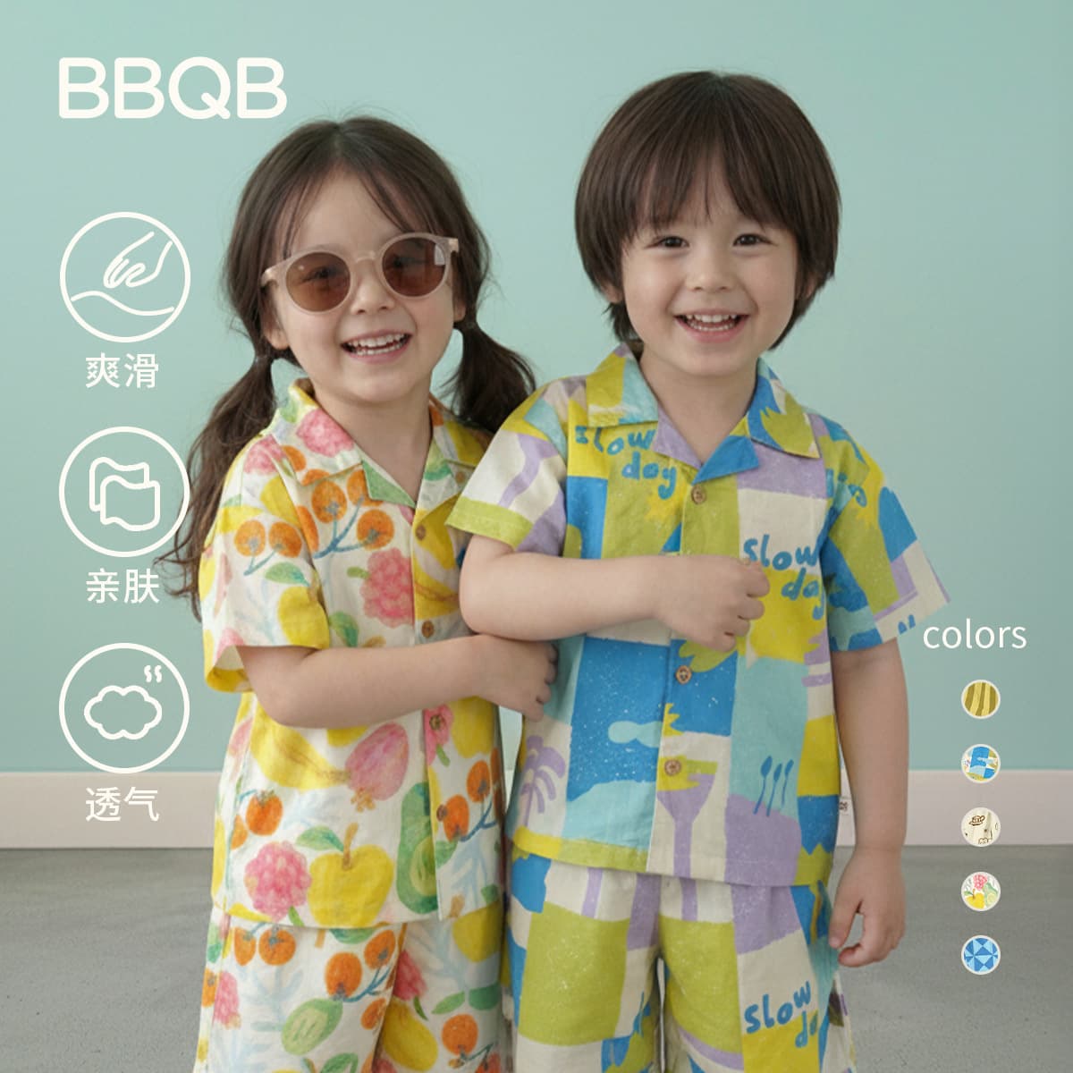 BBQB Children's T-Shirt Spring/Summer New Style Girls T-Shirt Boys Top Cotton Casual Short Sleeve T-Shirt Children's Shirt