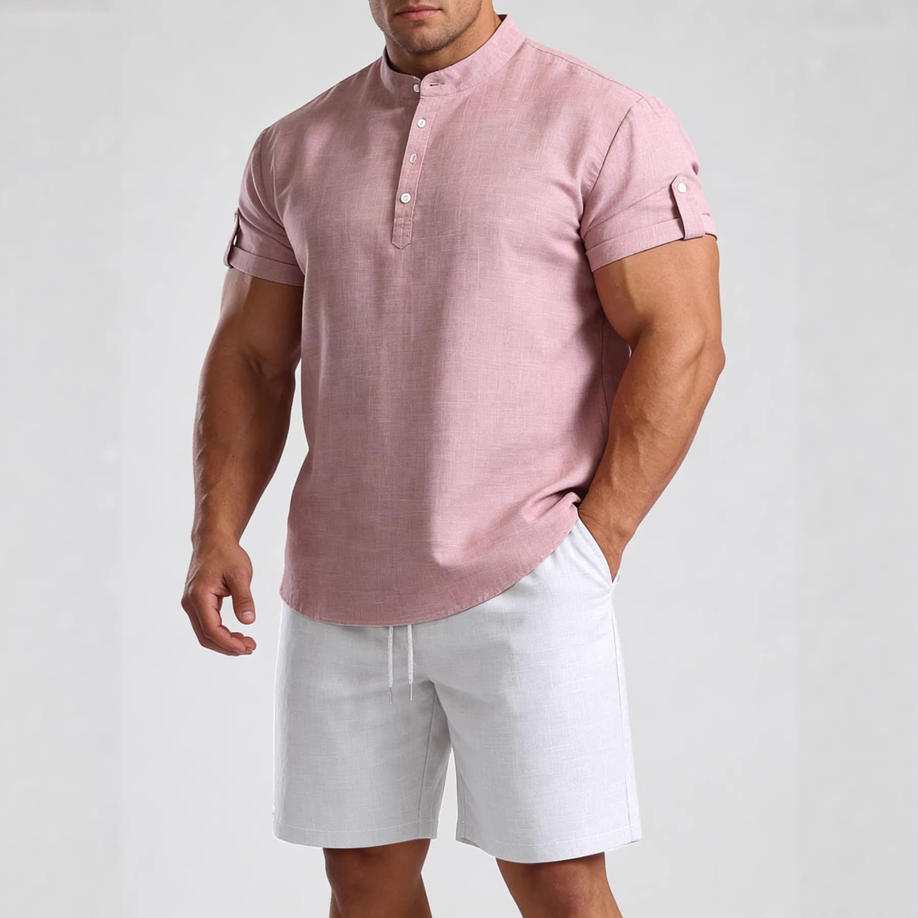 Casual Cotton Printed Shirt Slim Fit Blue Collar Teenage Summer Fashion Urban Short Sleeve Polyester Blend Quality Menswear