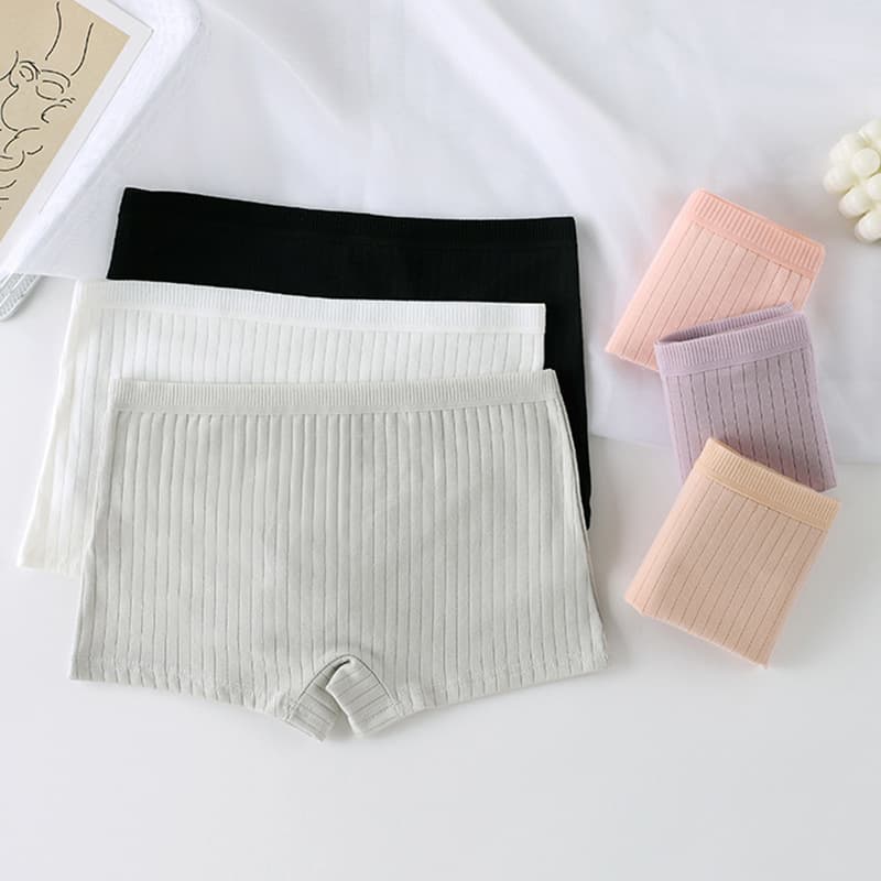 Pure Cotton Breathable Safety Underwear for Women Mid-Waist Briefs Comfortable Knitted Panties Simple Design Suitable for Students And Teenagers