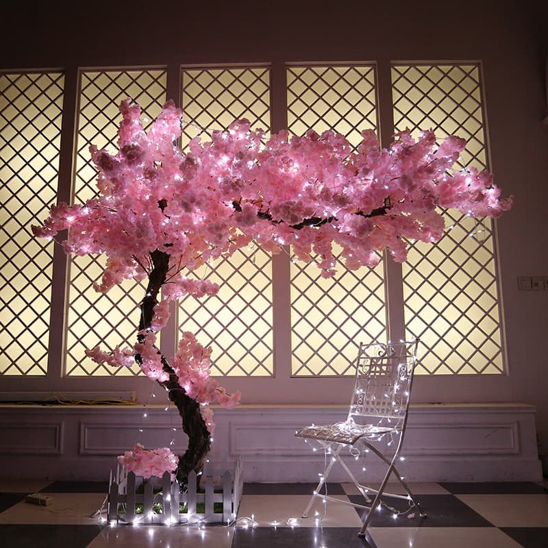 Artificial Cherry Blossom Tree, Peach Blossom Tree, Wish Tree, Hotel Wedding Decoration, Live Broadcast Background, Popular Photo Spot, Decorative Tree