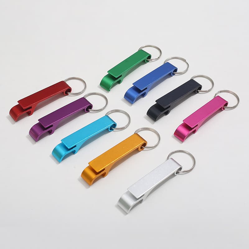 Aluminum Alloy Mini Beer Bottle Opener with Engraved LOGO Creative Beer Opener Keychain Advertising Gift Beer Opener