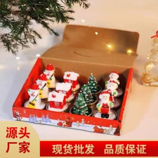 Christmas Small Candles Santa Claus Christmas Tree Snow House Gift Creative Fragrance Christmas Eve Romantic Gift Box Set