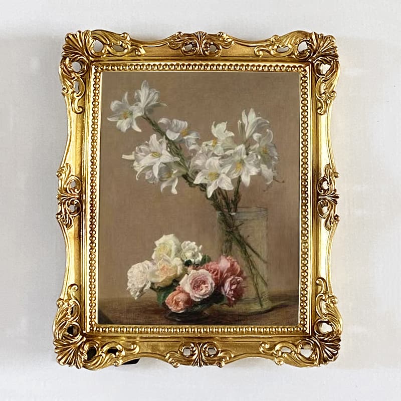 European resin photo frame combination retro living room wall decoration restaurant entrance hall oil painting frame famous house wall hanging table