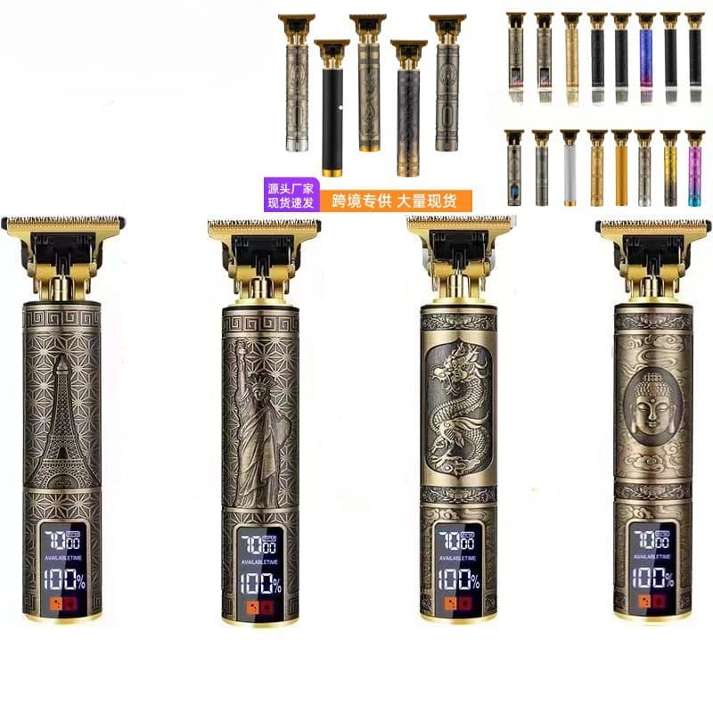 Cross-border New T9 Electric Hair Clipper Trimmer for Bald Head, Oil Head, Engraving, Shaving, Wholesale