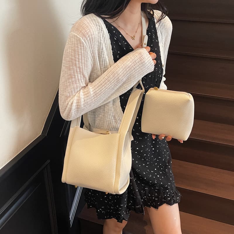 Cross-border new Kelly bag women's retro bucket bag bags crossbody armpit bag fashionable shoulder handbag
