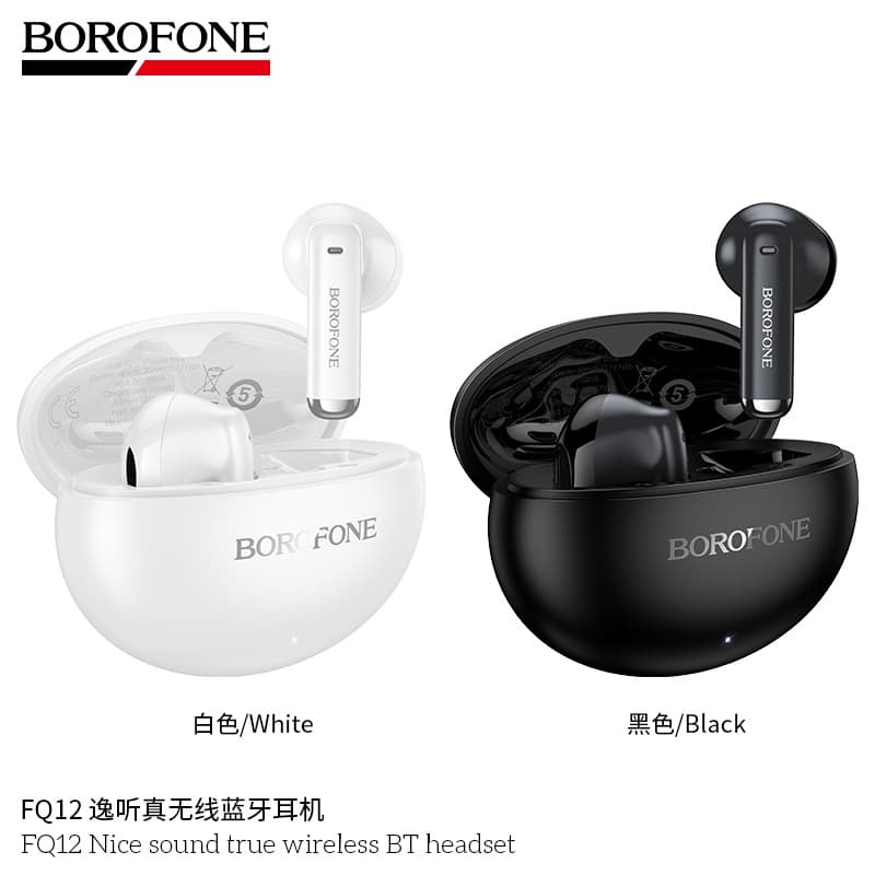 BOROFONE FQ12 Yiting True Wireless Bluetooth Earbuds with Master-Slave Switching, Siri Activation, and More
