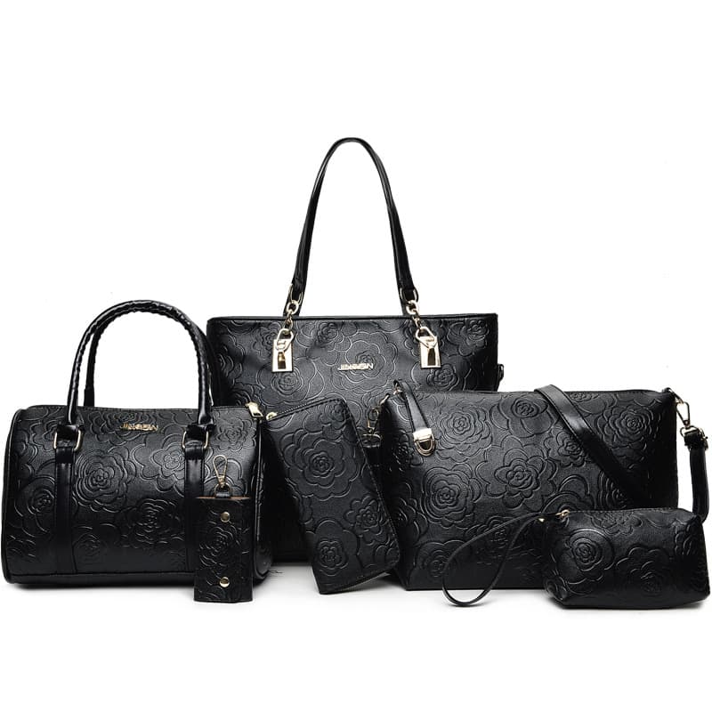 Women's Bag 2025 Spring New Rose Mother-Child Bag Six-Piece Set Fashion Korean Trend Shoulder Crossbody Handbag