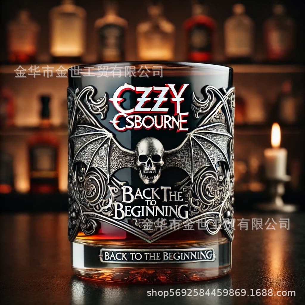 Cross-border New Ozzy Osbourne Whiskey Glass Cup Glass Bottle