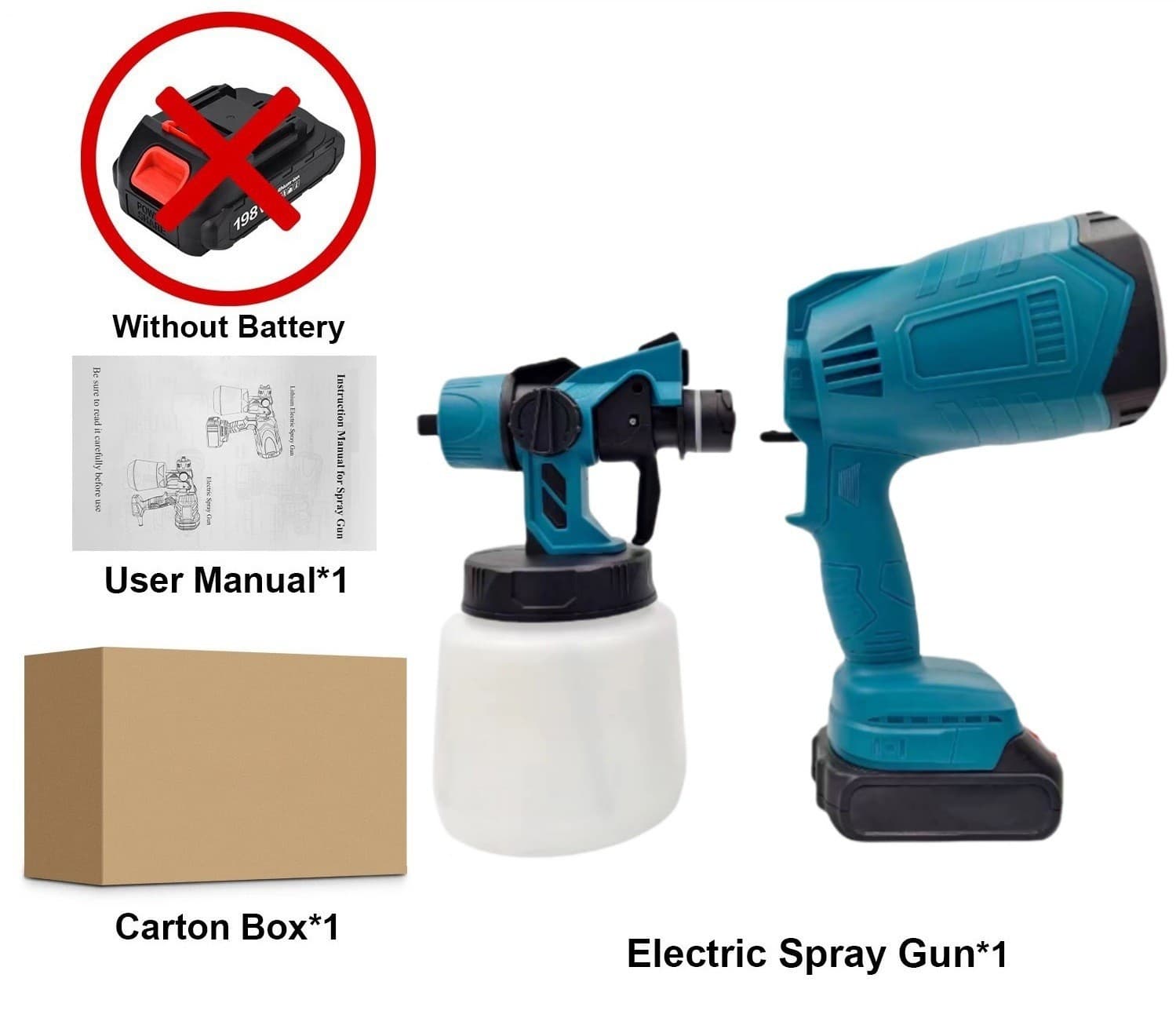 Electric Paint Spray Gun Source Factory Portable Home Paint Sprayer Multifunctional High-Pressure Atomization Coating Tool