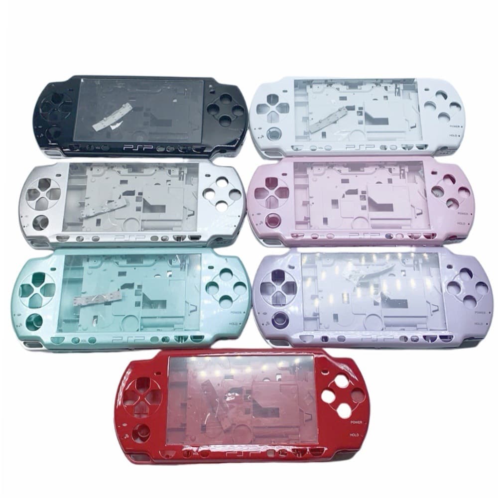 PSP2000 Housing Replacement Shell Set for PSP 2000 Console - Front Cover, Back Shell, and Full Button Kit