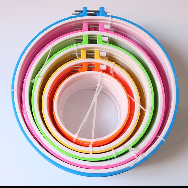 Plastic Head Colorful Embroidery Hoop DIY Embroidery Ring Dream Catcher Cross Stitch Hoop Wholesale Multi-Color Eco-Friendly New Material Fan Frame