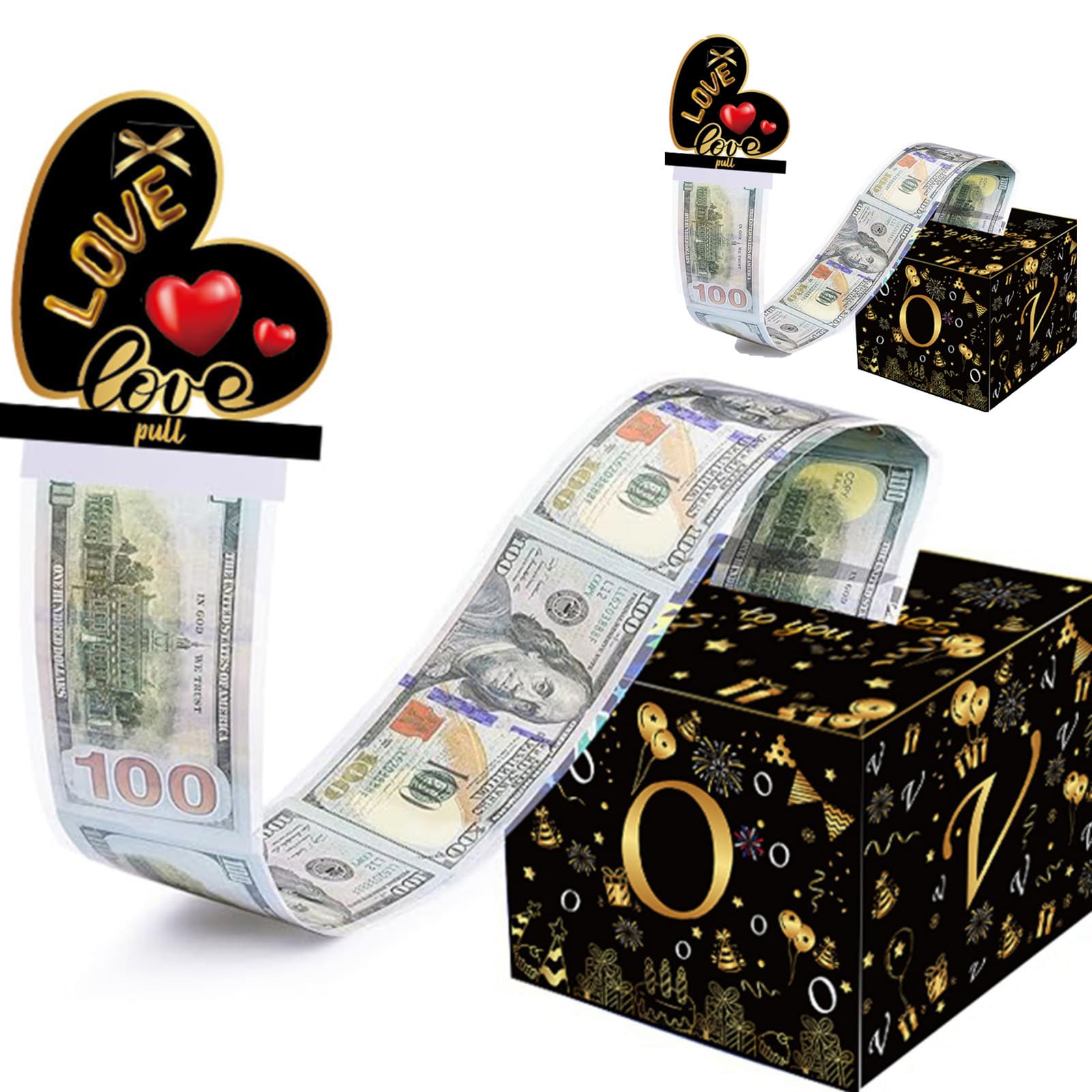 GJ Bulk Procurement Valentine's Day Theme Series Surprise Party Money Pull Box Atmosphere Decoration Gift