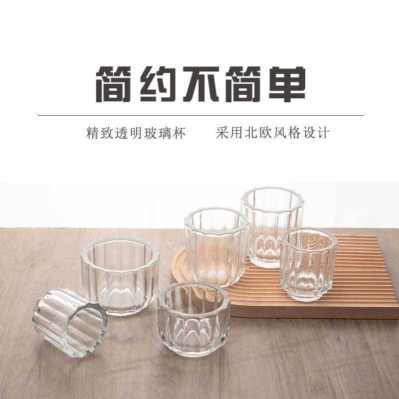 Thickened transparent glass candle cup aromatherapy glass cup home decoration ambiance scented candle empty container