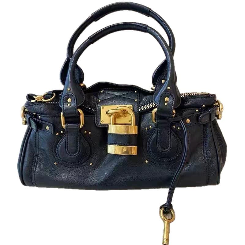 2025 Autumn/Winter New Retro Versatile Lock Bag Rivet Pillow Bag Y2K Handbag Commuter Women's Bag Trendy