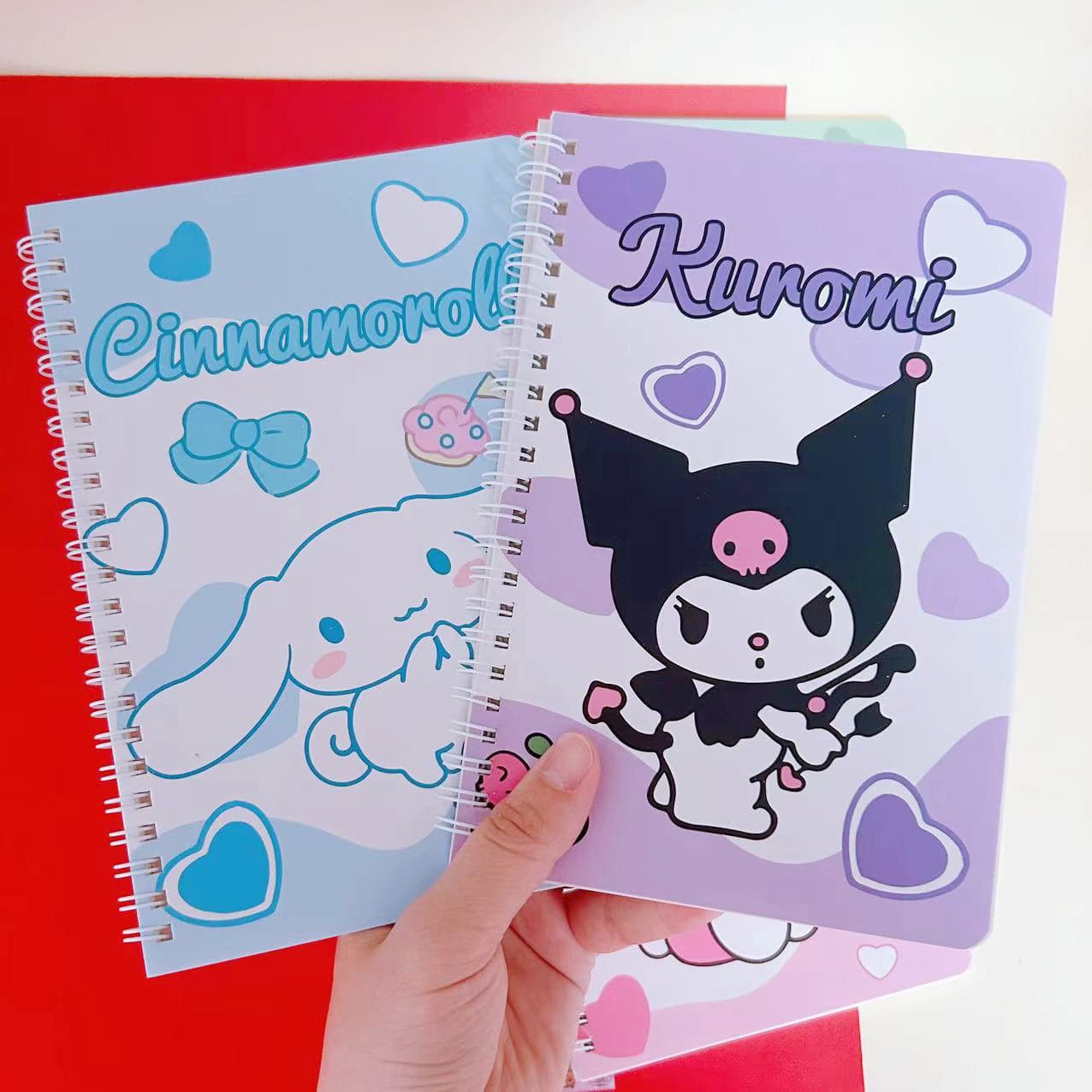 Cute Pet Spiral Notebook High-Appearance Kuromi Cartoon Colorful Mini Portable Memo Pad Student Stationery