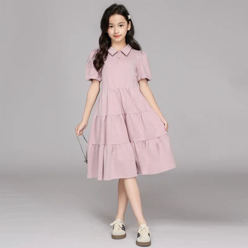 Girls' Spring Dress 2026 New Style Big Girl Princess Dress Fashionable Children's Dress Spring and Autumn
