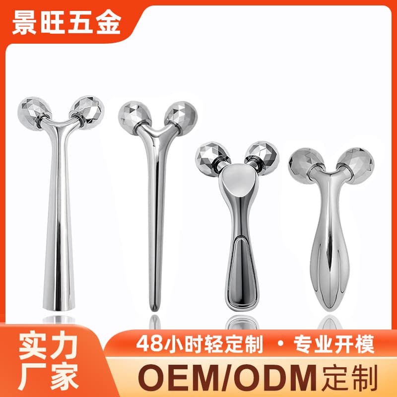 Facial V-Line Lifting Tool 3D Roller Beauty Stick Facial Care Tool Metal Facial Ice Roller Massager