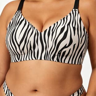 Cross-border Plus Size Leopard Print Seamless Bra Push Up Lift Support Side Coverage Gel Bra Comfortable Sexy Women's Bra