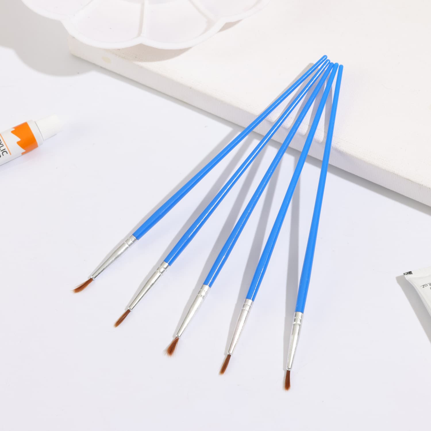 Windbreaker Nylon Flat Brush for Digital Oil Painting, Art Painting, Gypsum Doll Paint Brush, Fine Tip Watercolor Brush