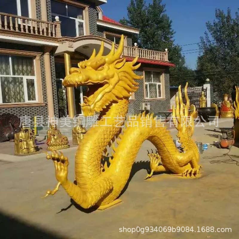 Bronze dragon office ornaments, animal bronze sculptures, cast bronze moving dragon column sculptures, garden animal bronze dragon sculptures