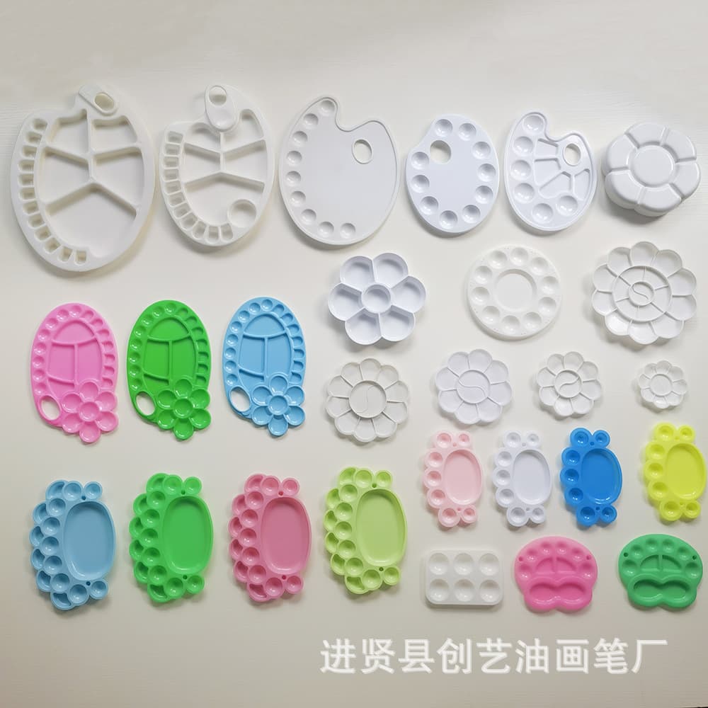 Source spot, various specifications of palettes, plum blossom palettes, fish-shaped palettes, large and small pigment palettes