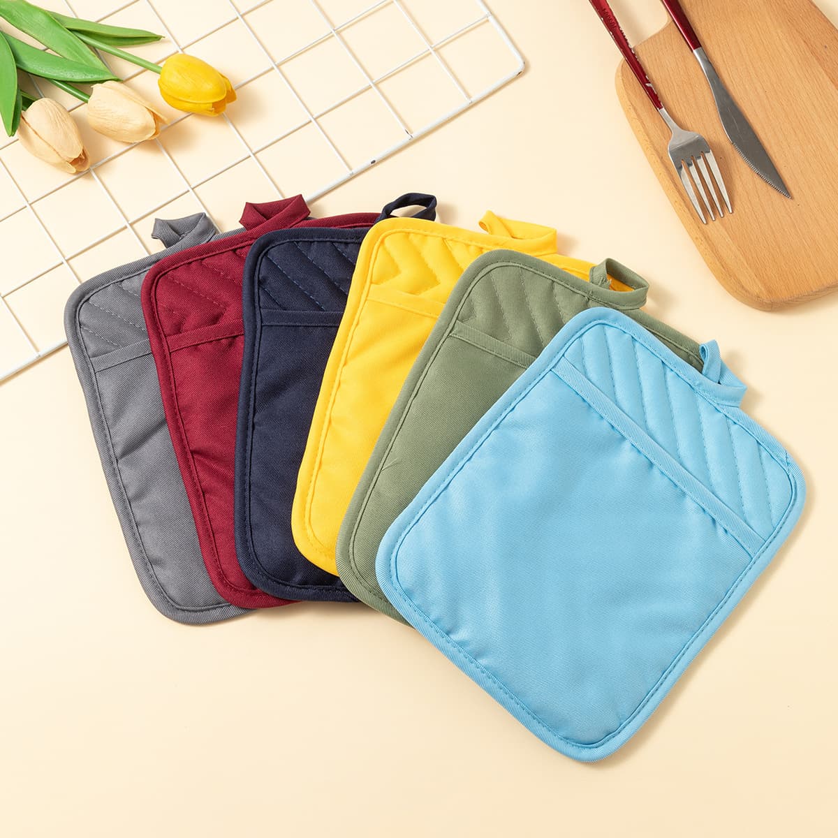 Hand pocket pot pots Customized anti-scalding insulated oven gloves Kitchen baking cooking gloves pot pots