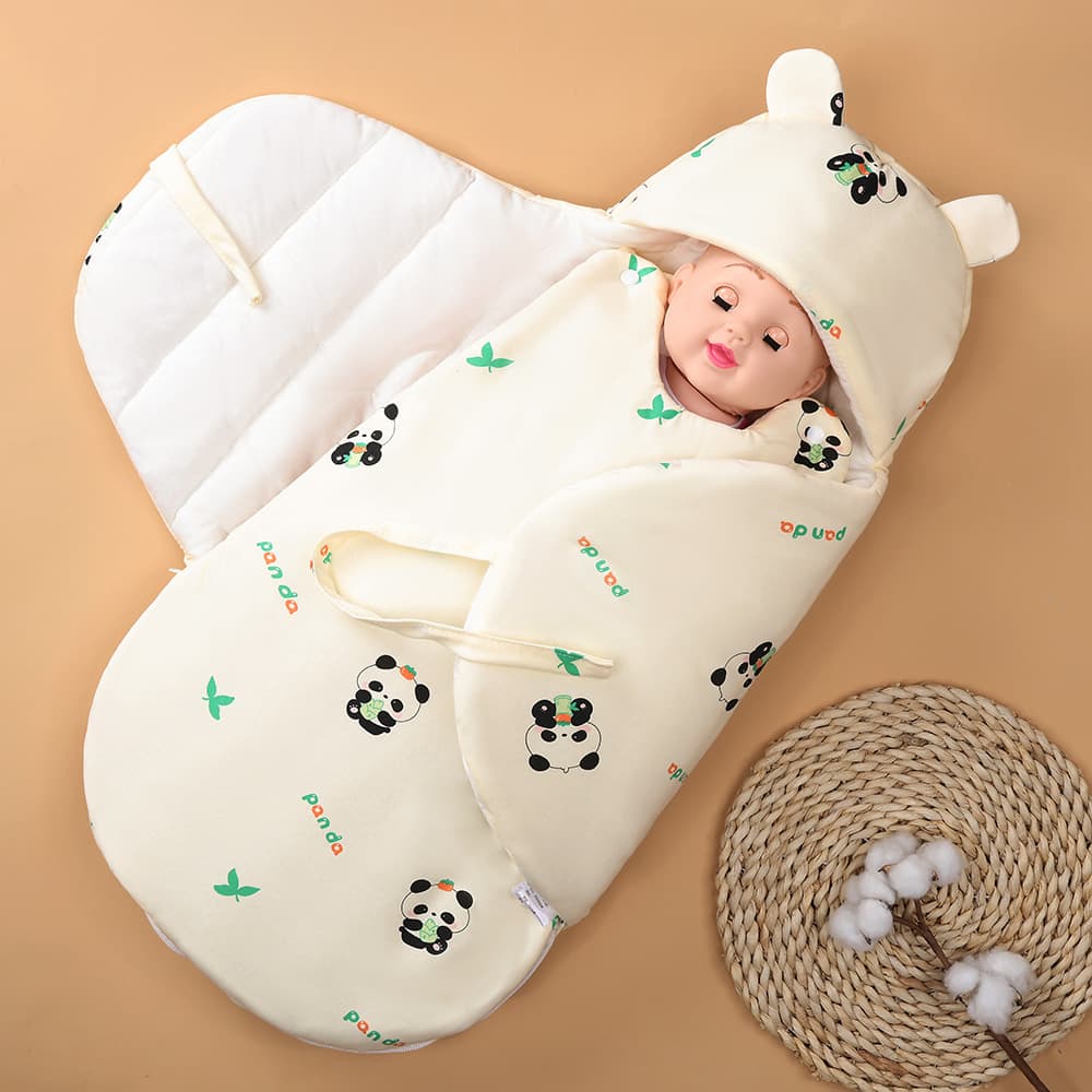 Pure Cotton Newborn Swaddle Sleep Sack, Anti-Startle Sleeping Bag, Spring/Autumn Thin Cotton Wrap, Zipper Swaddle, Anti-Kick Blanket