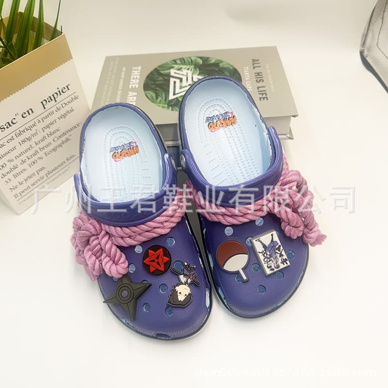 Cross Naruto Sasuke Naruto Minato Crocs Men's Adult Anti-Slip Beach Shoes Casual Slippers Sandals