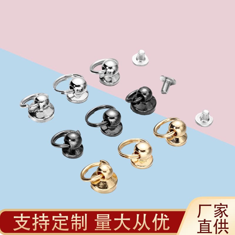 In-stock zinc alloy ring with monk head pacifier stud, phone case accessory, decorative stud, doll hanging ring, rotating monk head
