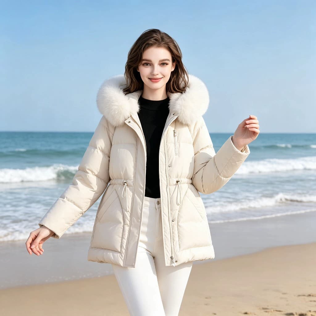 2026 women's down jacket, new style, fashionable winter, mid-length, large size, warm Pinghu