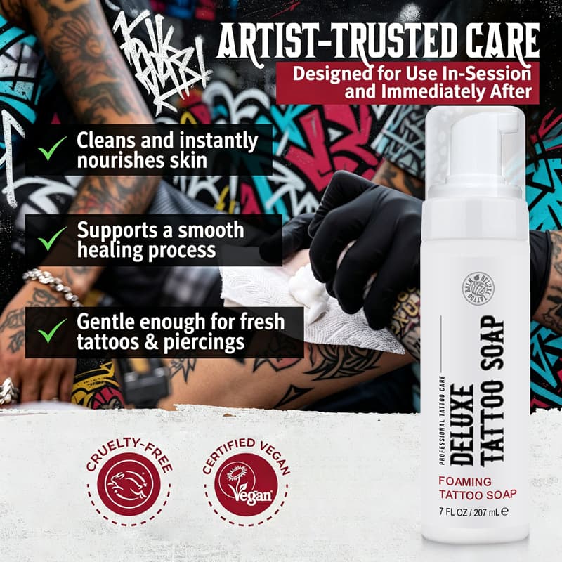 Cross-border source tattoo cleansing foam DELUXE TATTOO SOAP tattoo care hot-selling in stock
