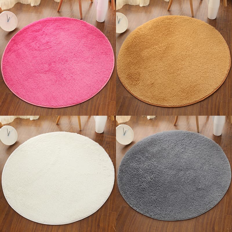 High-end living room bedroom carpet bedside mat computer chair mat yoga mat silk wool carpet round carpet floor mat