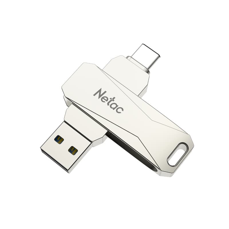 Netac U782c Dual-Interface USB Drive High-Capacity 128G High-Speed USB 3.0 Flash Drive for Phone and Computer Encryption Gift