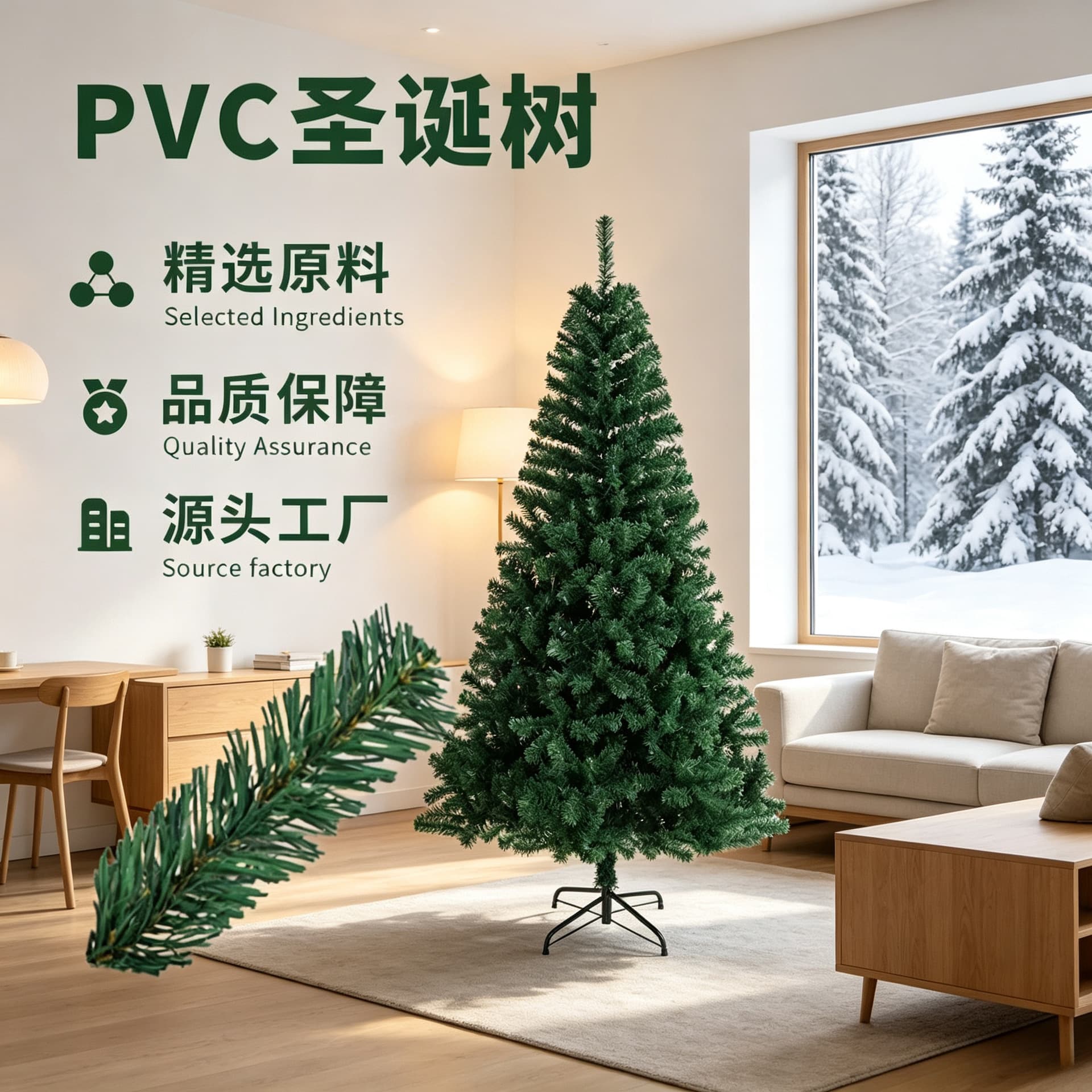 Cross-border simulation encrypted pvc Christmas tree Amazon full-size hotel shopping mall layout decorated Christmas tree in stock