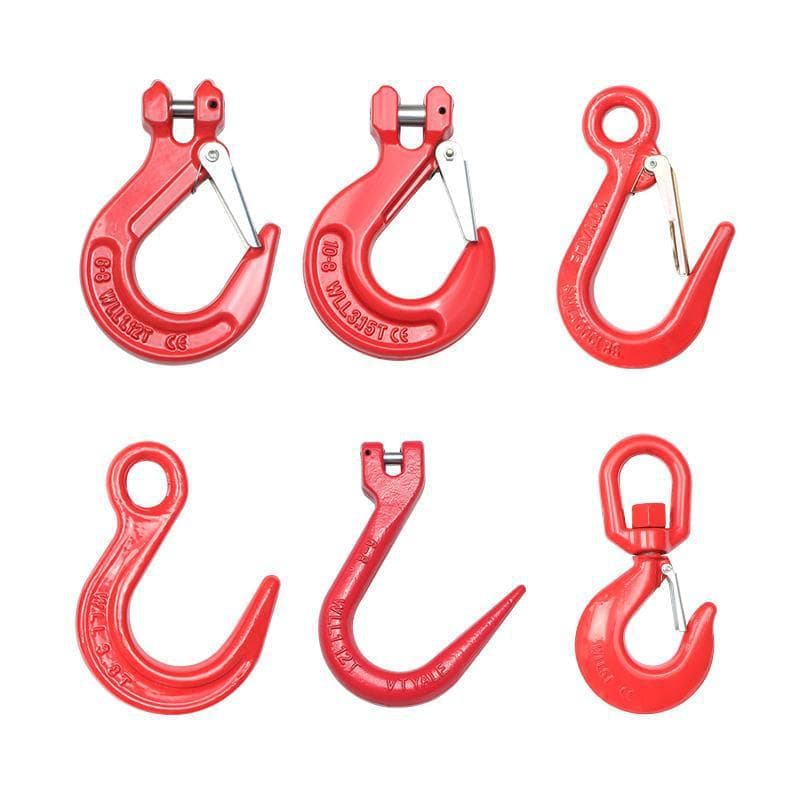 Hook, lifting hook, load-bearing hook, steel pipe swivel hook, large opening rigging, pointed tip, American-style eye hook, iron hook
