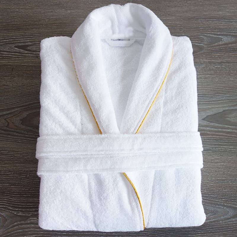 Cotton Terry Cloth Bathrobe for Men and Women, Hotel Style, Soft, Absorbent, Breathable, Thick Terry Bathrobe for Spring and Autumn