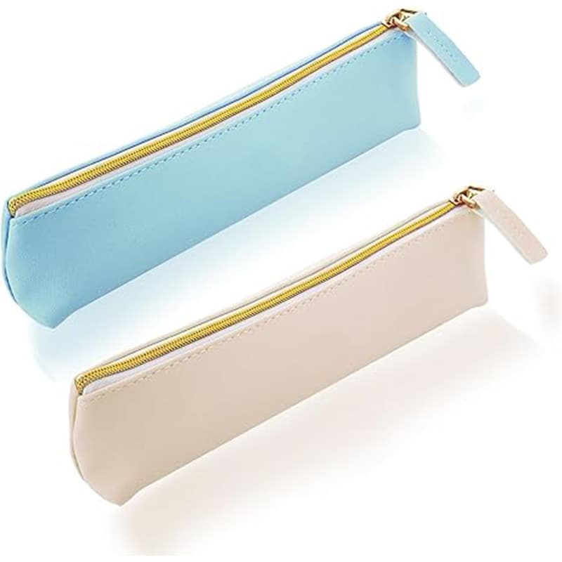 2025 hot style PU leather large capacity pencil case for primary and secondary school students stationery storage multifunctional pencil case simple pen